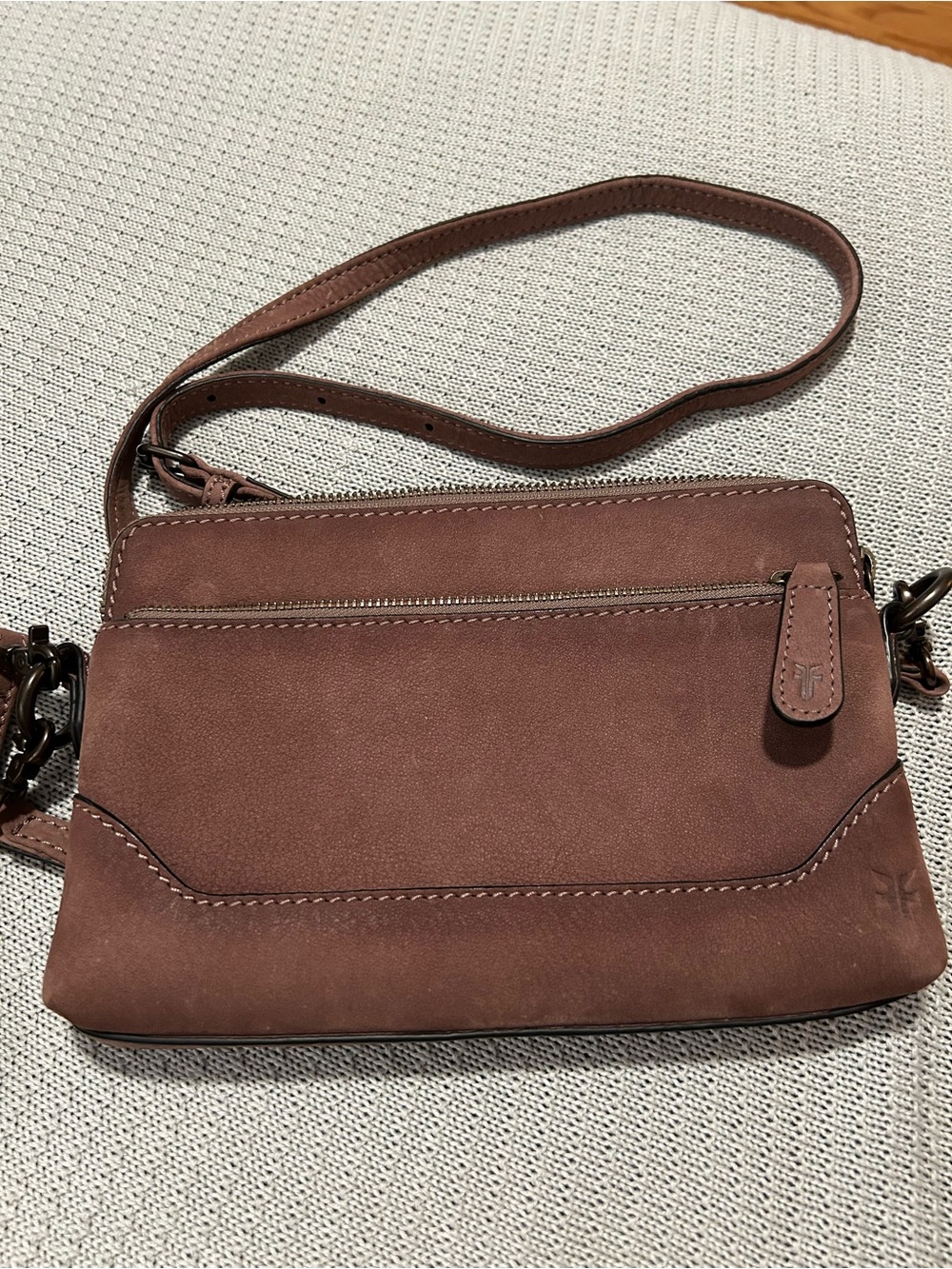 Frye Dusty Rose Brown Leather Crossbody Bag